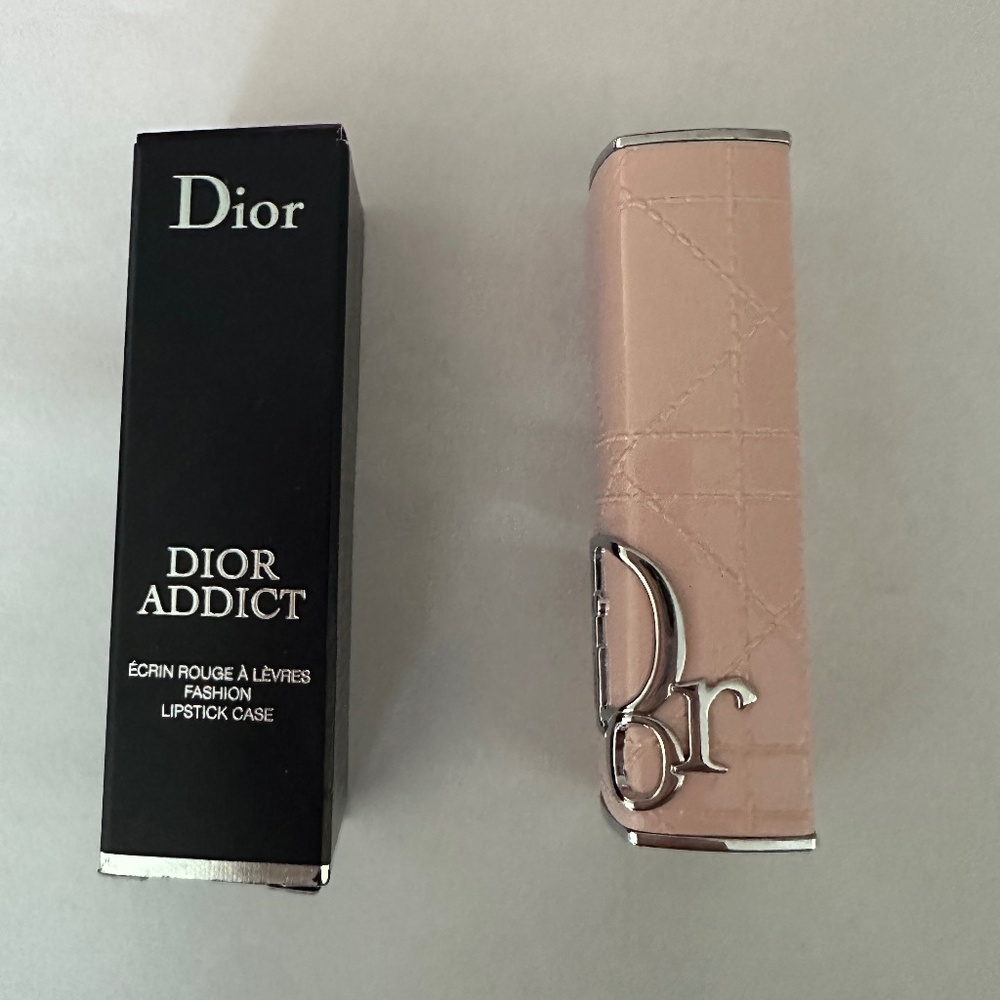 Dior addict lipstick case in patent pink nwb